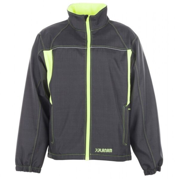Planam 6290 Basalt Neon - Softshell jacket - anthracite/yellow