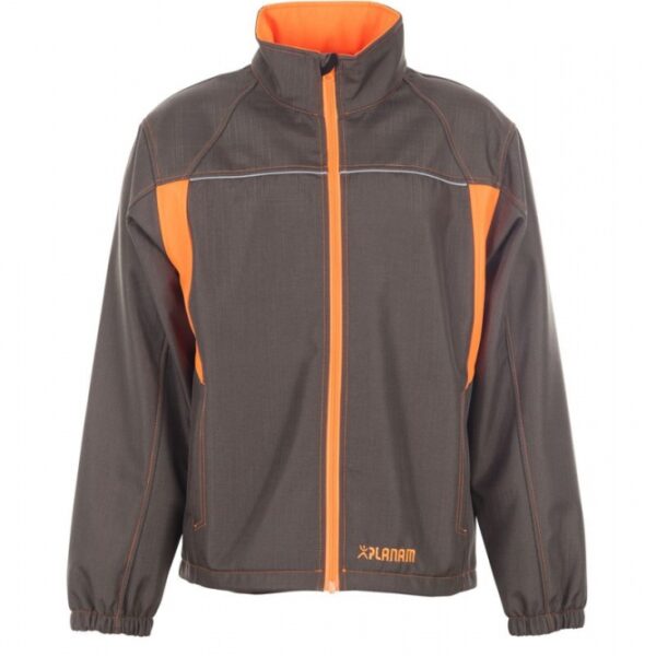 Planam 6292 Basalt Neon - Softshell jacket - olive/orange